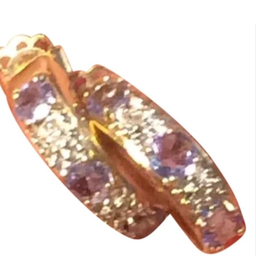 Zales 10k diamond earrings.